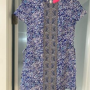 Lilly Pulitzer Blue and White Floral Dress